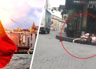 В Турции два туриста в трусах устроили драку посреди улицы