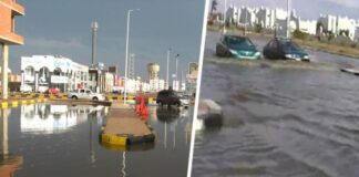 В Египте на курорт Красного моря неожиданно для туристов обрушился дождь: погода стала зимней