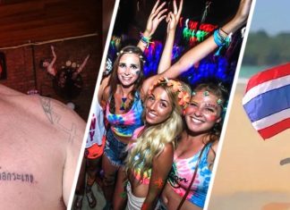 Турист проснулся после похмелья с татуировкой на груди на тайском языке и был озадачен