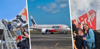 Турист сфотографировал свою жену и детей на трапе самолета и был выгнан с рейса